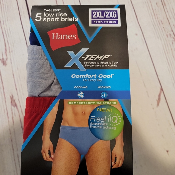 Hanes 2xl low rise sport briefs 5 Count